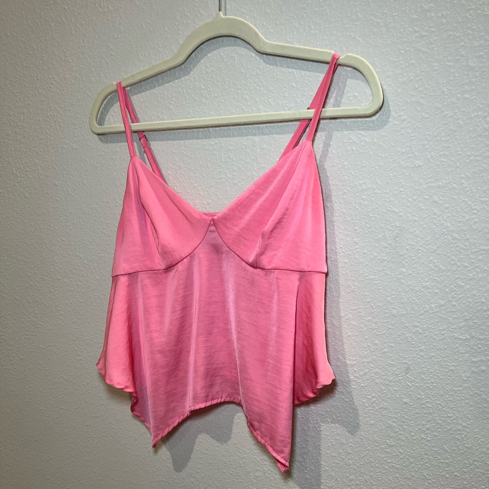 Women’s Satin Hot Pink Ham Top Size S - Picture 8 of 8